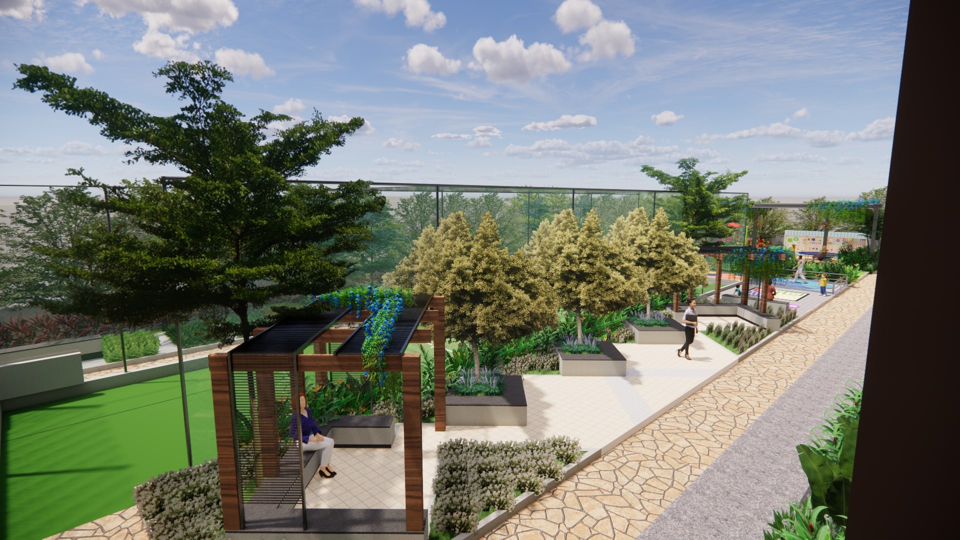 Tree Court Zone with Seating